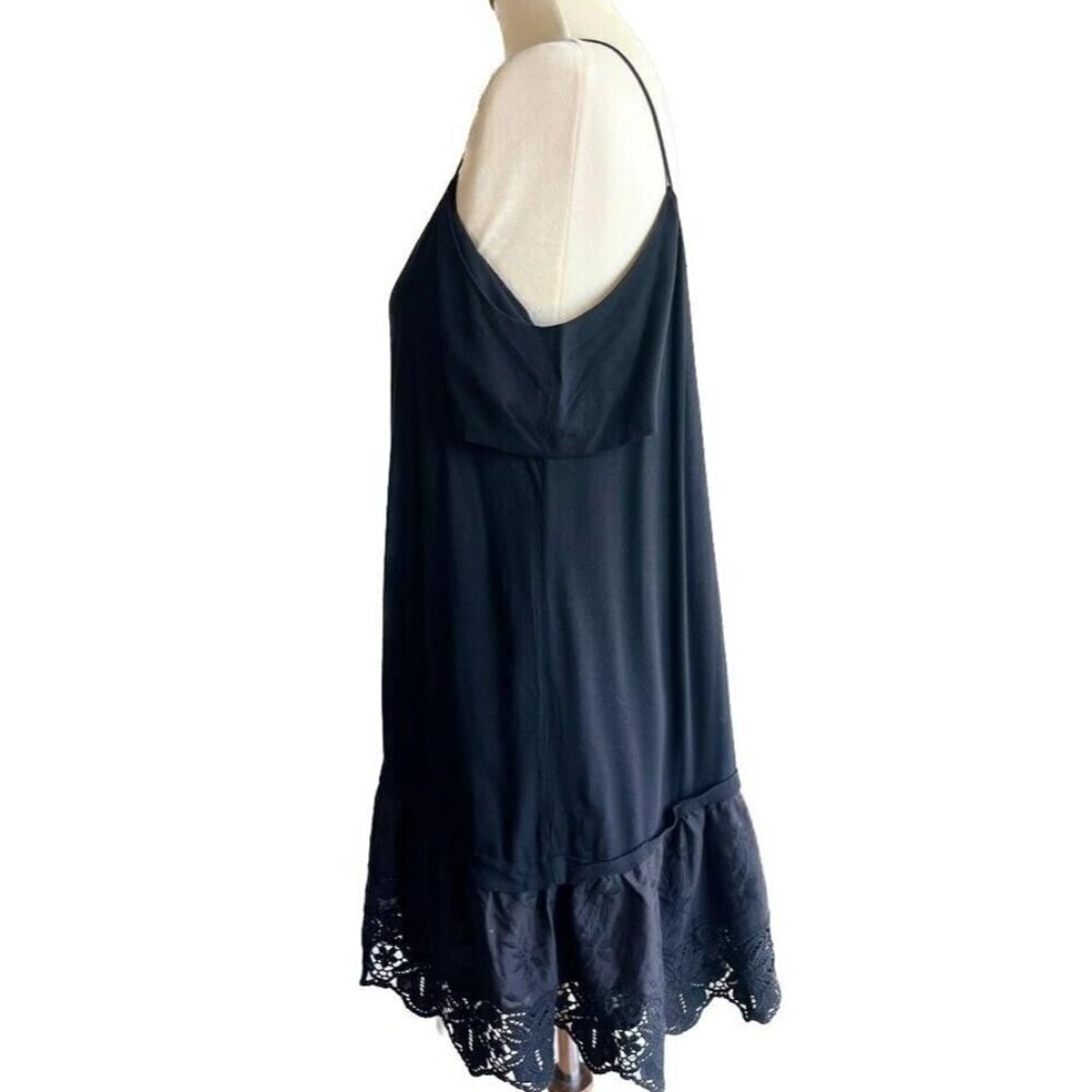 Nasty Gal Very J Jo Cold Shoulder Embroidered Dress Black Size M - Picture 6 of 14